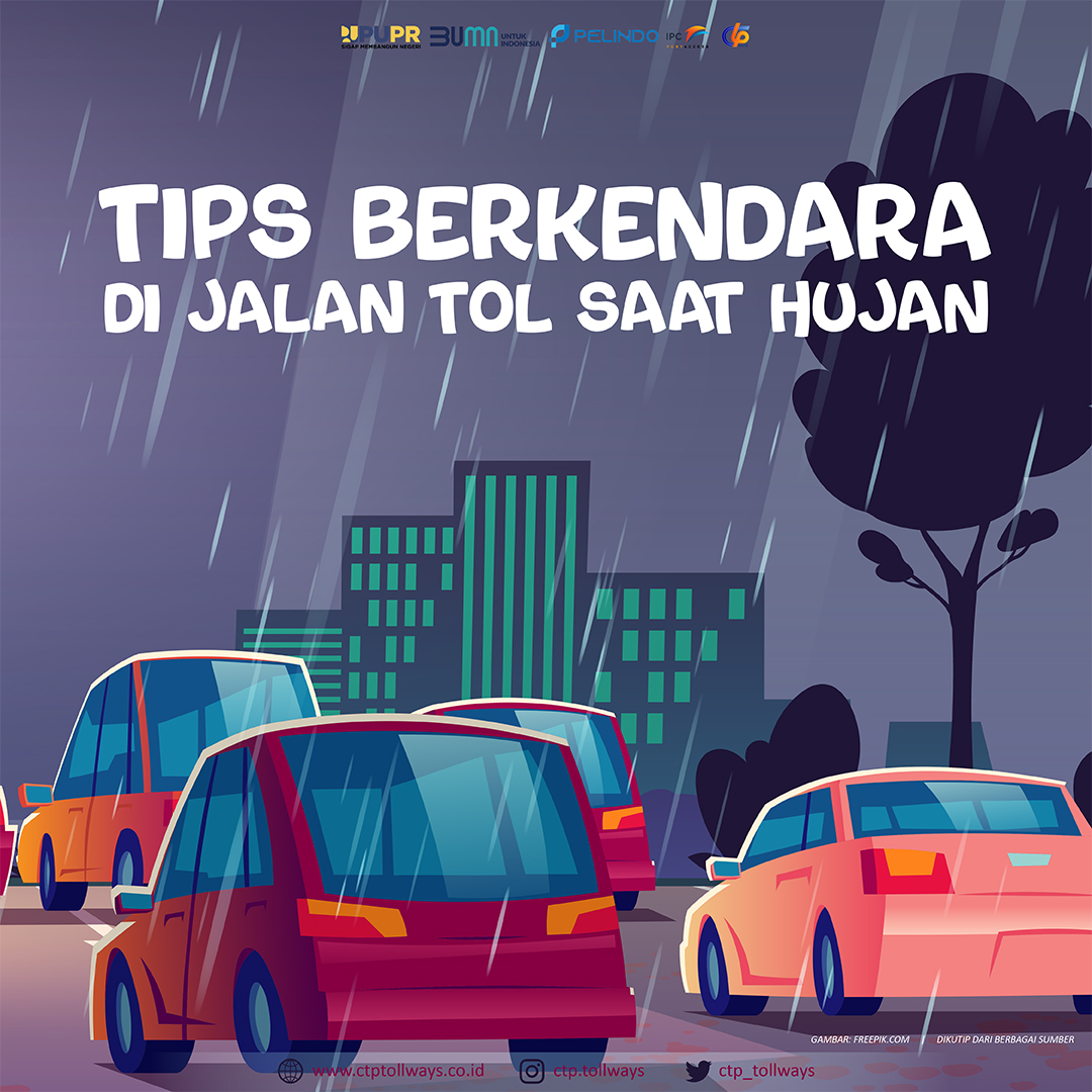 ctp_tollways's tweet photo. Hai Sahabat CTP!

Berikut mimin berikan tips-tips berkendara di Jalan Tol saat hujan.

Jika ada tips lainnya, kalian bisa tambahin di kolom komentar ya.
Stay safe on the road! https://t.co/OA1re4Mx3z