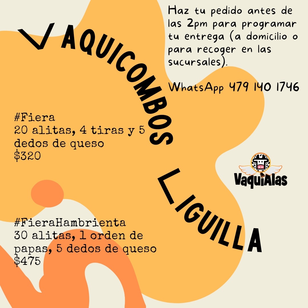 VaquiAlas's tweet photo. ¿Te falta la botana para el partido del @clubleonfc?
 Pide por WhatsApp al 4791401746 antes de las 2pm para programar la entrega y que solo te preocupes de apoyar #PorLeonesisísimaVez #SerFieraEsUnOrgullo #VamosALasVaquialas #VamosALV #LosMejoresClientesSonNuestros https://t.co/a5T6laduma
