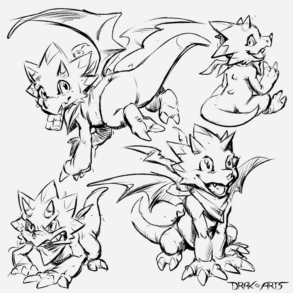 DrakArts's tweet image. Doing warmups is honestly kinda foreign to me as I just tend to dive into work as is every day but I'm tryin' to start a habit; so I decided to try my hand with Gammamon while catching up on Digimon Ghost Game eps

(Tho I gotta note, Angoramon is actually my favorite of the trio)