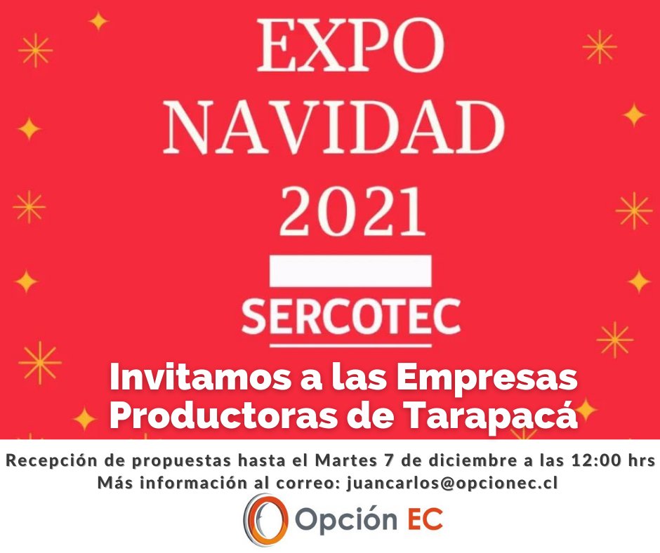 OpcionEC's tweet photo. Favor hacer llegar su postulación al correo juancarlos@opcionec.cl, hasta el día martes 7 de diciembre a las 12:00 hrs.
Para más detalles de las postulaciones ingrese en el siguiente link: 
https://t.co/gZm3KFamy1 https://t.co/j10X7I9sxC