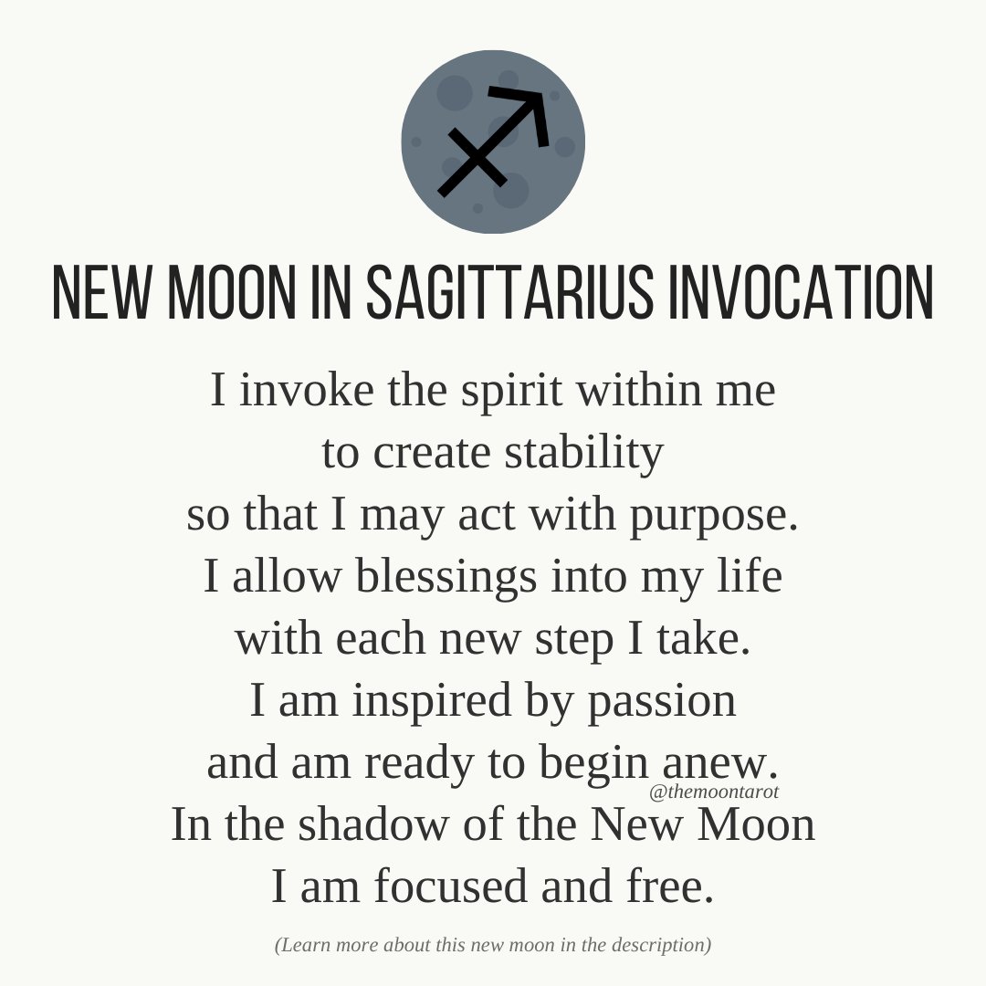 themoontarot_'s tweet image. New Moon, Total Solar Eclipse in Sagittarius Invocation