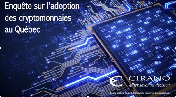 Vous êtes résident du Québec et vous vous intéressez aux cryptomonnaies? Vous en possédez? Vous songez à en posséder?  Le <a href="/CIRANOMTL/">CIRANO</a> vous invite à participer à une enquête par questionnaire 👉 survey.cirano.qc.ca/index.php/3976…