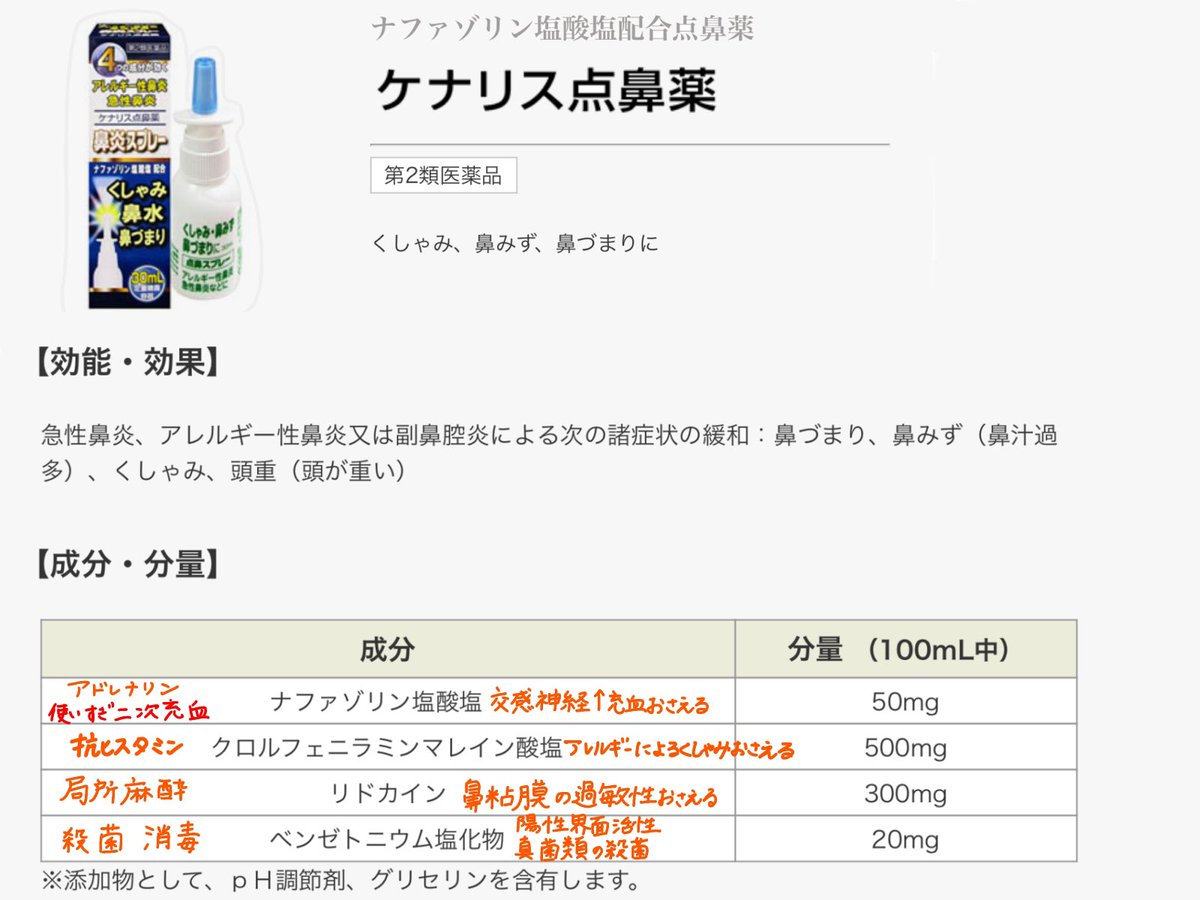 yrrr_tohan's tweet photo. 【鼻の薬、点鼻薬まとめ】(ベンザブロックSプレミアム:アリナミン製薬株式会社/ケナリス点鼻薬:奥田製薬/点鼻薬ALプラス:セントラル製薬株式会社)
写真や表は全て公式HPからお借りしています。
#登録販売者勉強法 https://t.co/YIm0WKNwdX