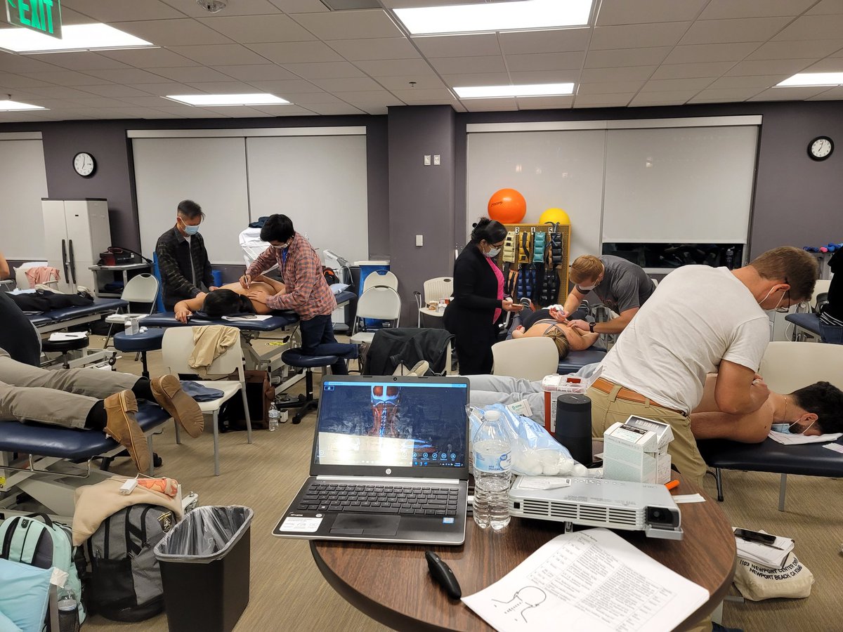 chris_goult's tweet photo. 37 PT, AT, chiropractor, and acupuncturist learning the art and science of dry needling for shoulder and neck pain on day 1 of DN1 in VA. Great class asking in depth questions in order implement DN to their treatments. @DrDunning @RayButtsDPTPhD @PatrickGorby @BenjaminEnglan5 https://t.co/VLxsrKRkuj