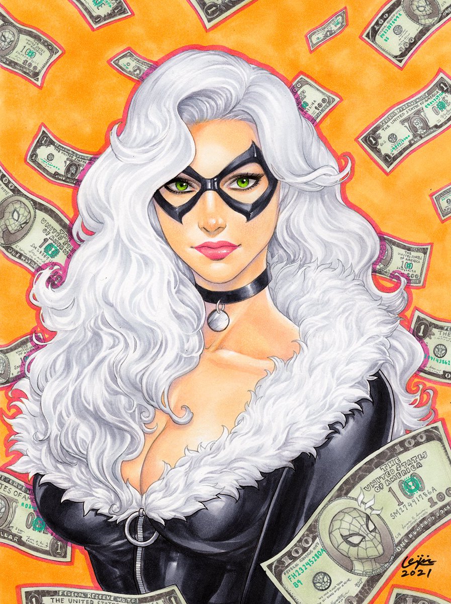ericwjchen's tweet photo. Felicia Hardy aka Black Cat I’ve drawn through the years. She’s one of my favorite Spider-Man characters to illustrate. 

#comic #Marvel https://t.co/gdi2AeTKLi