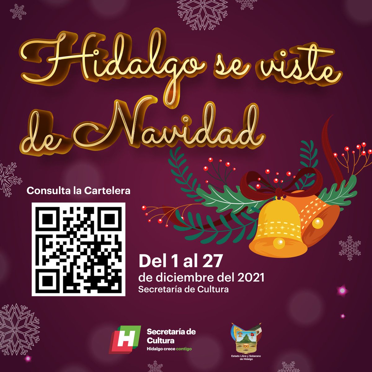 omarfayad's tweet image. Te invitamos a disfrutar de las actividades que hemos preparado para ti en esta #NavidadHidalgo 🌲🎁. Acompáñanos en familia aplicando todas las medidas sanitarias.

Sigue la programación en: cultura.hidalgo.gob.mx/hidalgo-se-vis…