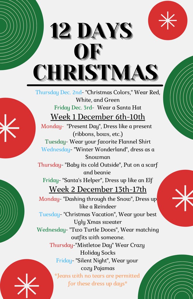 SliderStuCo's tweet photo. Don’t forget to dress up for Sliders 12 Days of Christmas 🎄 #stallionsleadtheway #wdsms #sliderstuco https://t.co/EWuUN1wlhN