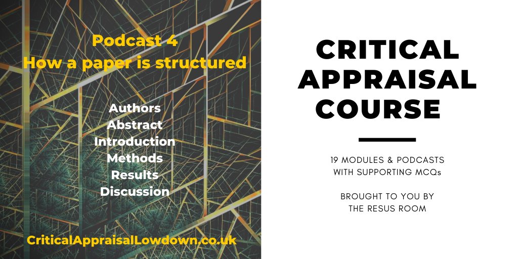 Learn and refine your critical appraisal skills with this Podcast &amp; MCQ course, from the team <a href="/TheResusRoom/">TheResusRoom</a>
criticalappraisallowdown.co.uk