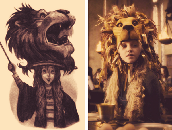 - Luna Lovegood shows off her new hat. 