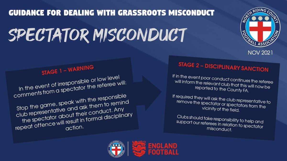 The guidance that we have produced will give clubs the opportunity to intervene and take positive action.

We ask all teams to appoint a ‘club representative’ for each game &amp; inform the referee who this is prior to KO to help support should any issues arise from sidelines. 

3/3