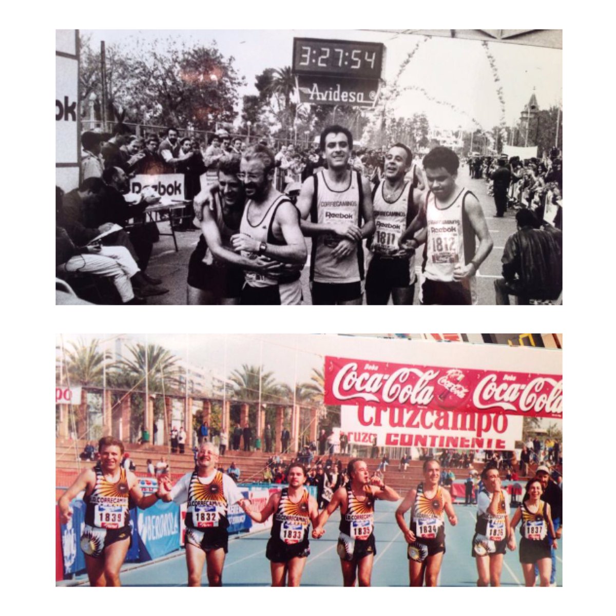 cegeavivo's tweet photo. Buen día para recordar la locura maravillosa de cinco hermanos, los Egea, que hace 31 y 21 años corrieron juntos el Maratón Popular de Valencia con la misma camiseta y con todo el cariño y el respeto del mundo. Inolvidable. Nuestra pequeña historia. Las fotos son del 1990 y 2000. https://t.co/lvwyWiyzG9