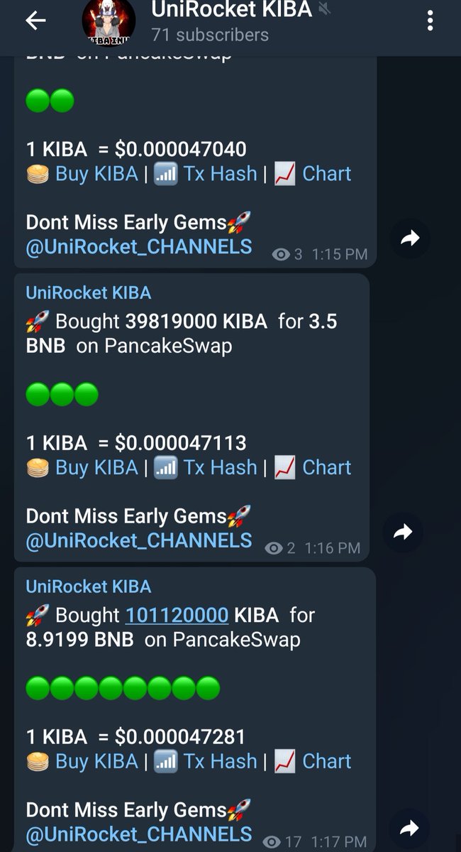 #Kibaarmy as absolutely killing it.
Teared apart this DIP. TRADING ABOVE YESTERDAY'S PRICE
$KIBA