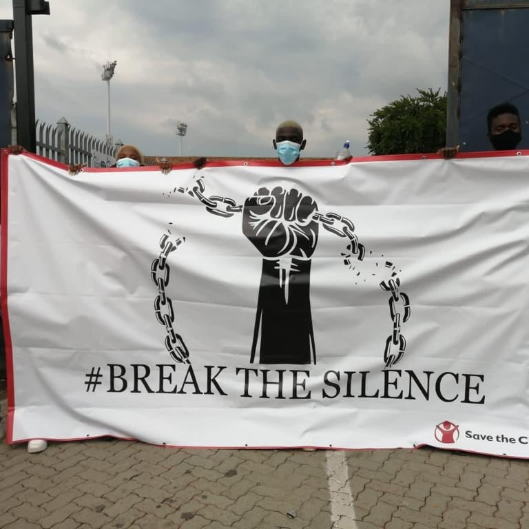 SaveChildrenSA's tweet photo. @SaveChildrenSA joins a child-led march at Alexandra, in commemoration of #16days of activism against violence against women and children. The march will be followed by a dialogue with stakeholders including @SAPoliceService https://t.co/FAu2eAsX5a