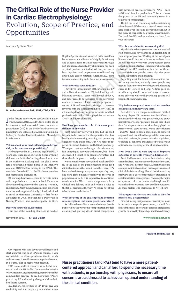 Rashad Khazi Syed (@rashadkhazisyed) on Twitter photo Nurse practitioners have become a solid backbone of most of the successful EP practices. Their contributions are still under appreciated. Glad to have one such amazing advance practice provider of many in our practice. #EPeeps <a href="/epdnpkathy/">Dr. Katherine Loveless</a> kudos!!! Nurse practitioners have become a solid backbone of most of the successful EP practices. Their contributions are still under appreciated. Glad to have one such amazing advance practice provider of many in our practice. #EPeeps <a href="/epdnpkathy/">Dr. Katherine Loveless</a> kudos!!!
