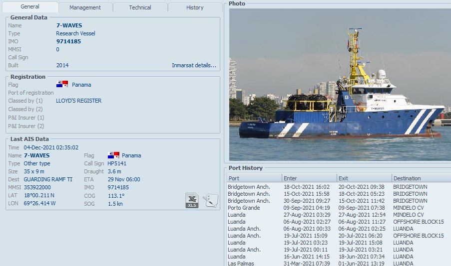 FlconEYES's tweet photo. ⚓️🛰️📡Santo Domingo, RD🇩🇴 Actively scanning oil and gas reserves offshore using vessels:
#THORMAGNI #IMO9679024
#7WAVES #IMO9714185
#RAMFORMTITAN #IMO9629885
Petroleum Geo-Services (PGS)
#Geek #Maritime #OOTT #oilandgas #OSINT #4Dic https://t.co/5KACkqG8QN