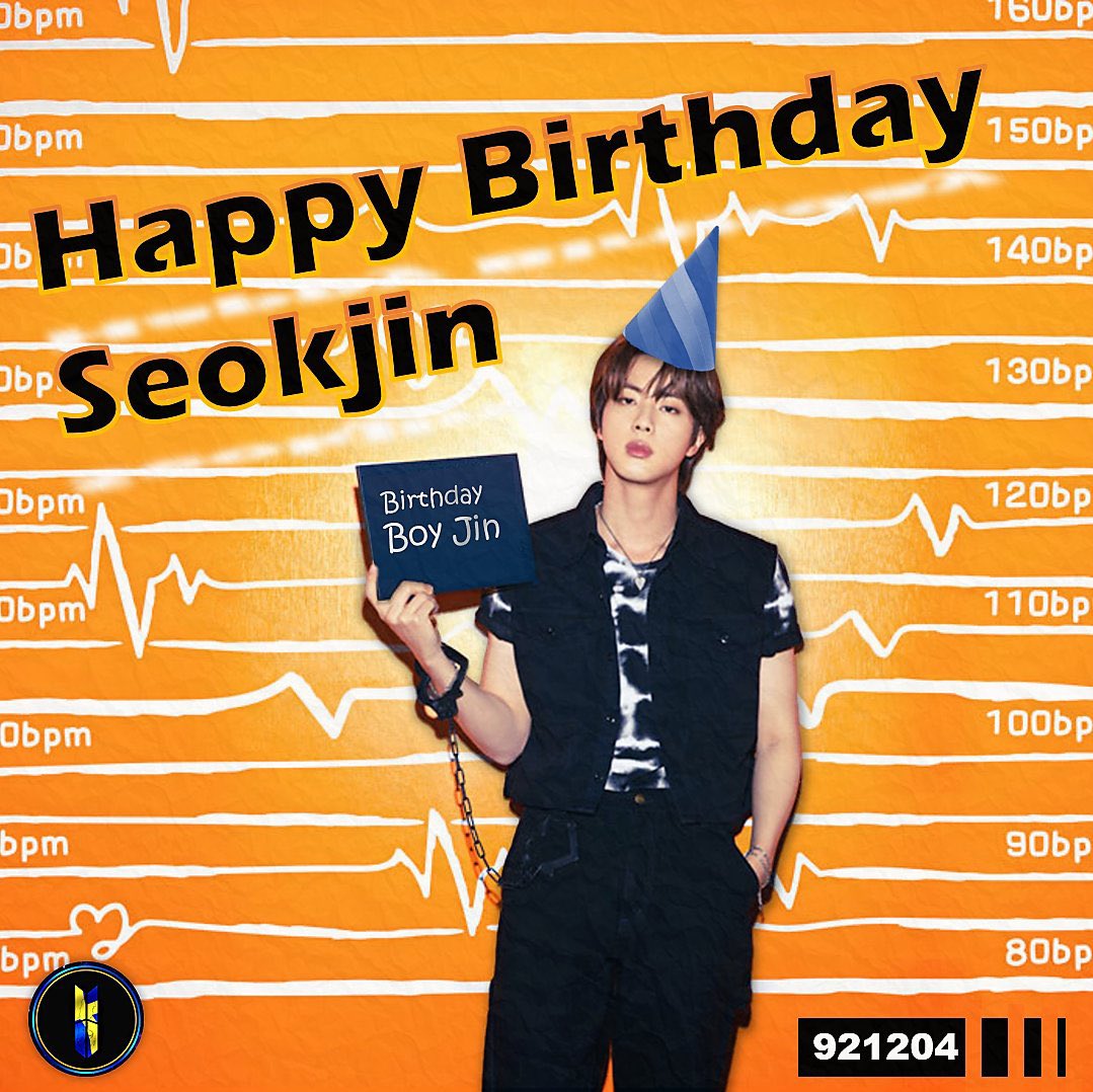 ArmyBase_Sweden's tweet photo. Happy Birthday Jin! 💕

#ForeverYoursJin #HappyBirthdayJin 
#BrightestMoonJin #LightToOurAbyss https://t.co/0lAGlLi5EW