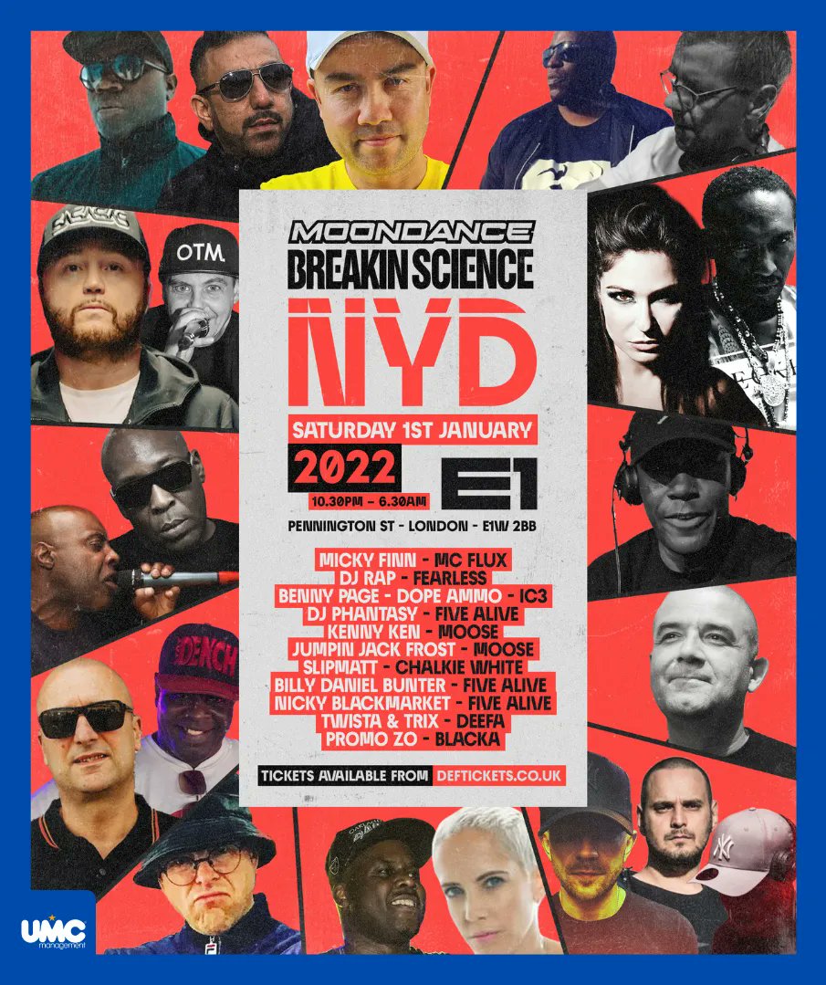 UMC Management (@umcmanagement) on Twitter photo Check out the massive <a href="/MoondanceRavers/">Moondance Events</a> arena line up for NYD 2022 bringing you the best in Jungle & Old Skool!
Tickets buff.ly/3c3r2C2 Check out the massive <a href="/MoondanceRavers/">Moondance Events</a> arena line up for NYD 2022 bringing you the best in Jungle & Old Skool!
Tickets buff.ly/3c3r2C2