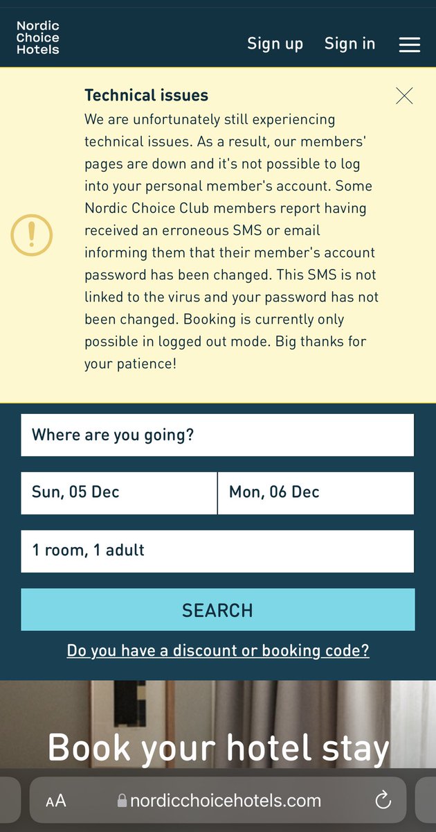 It’s always interesting reading how a company communicates and responds to a cyberattack. Late last week Nordic Choice hotel chain was exposed by a cyberattack. This is what they write on their web today. Take a note of the sms and email sentence…

#cyberattacks #nordicchoice
