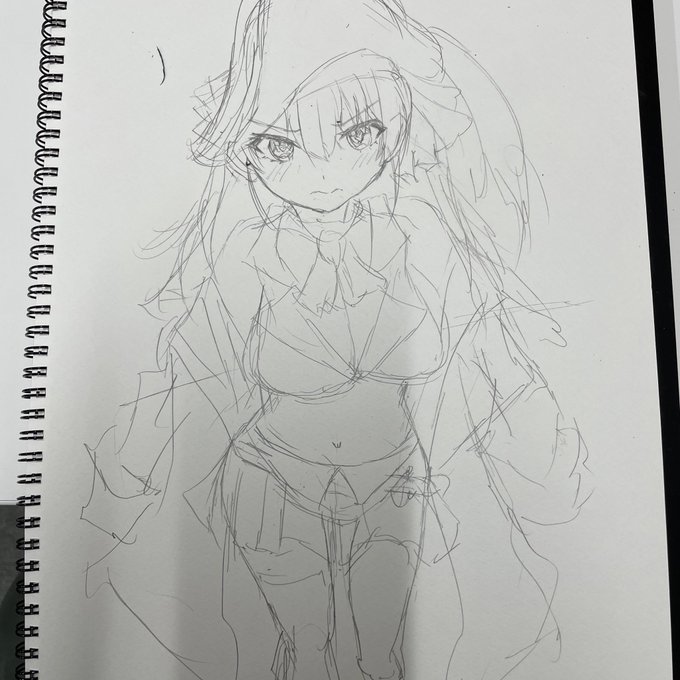 船長のラフ描いた。
久しぶり 