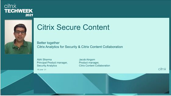 We catchup on <a href="/sharefile/">Progress ShareFile</a> / Content Collaboration (CCC) and <a href="/citrix/">Citrix</a> Analytics for Security (CAS) and how customers are leveraging it today to enhance the security of their <a href="/CitrixWorkspace/">Citrix Workspace</a>   experience lnkd.in/g4w4Wmkv