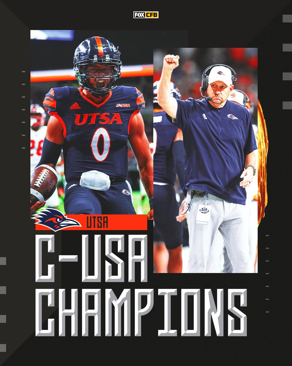 MEEP MEEP 🙌

<a href="/UTSAFTBL/">UTSA Football 🏈</a> are <a href="/ConferenceUSA/">Conference USA</a> CHAMPS 🏆