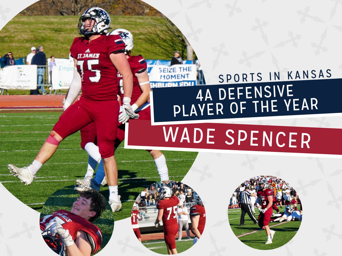 St. James Thunder Athletics & Activities (@sja_gameday) on Twitter photo Congratulations to Wade Spencer - 4A Defensive Player of the Year by <a href="/sportsinkansas/">Sports in Kansas</a>
#GoThunder <a href="/SJAFOOTBALL/">St. James Football</a> Congratulations to Wade Spencer - 4A Defensive Player of the Year by <a href="/sportsinkansas/">Sports in Kansas</a>
#GoThunder <a href="/SJAFOOTBALL/">St. James Football</a>