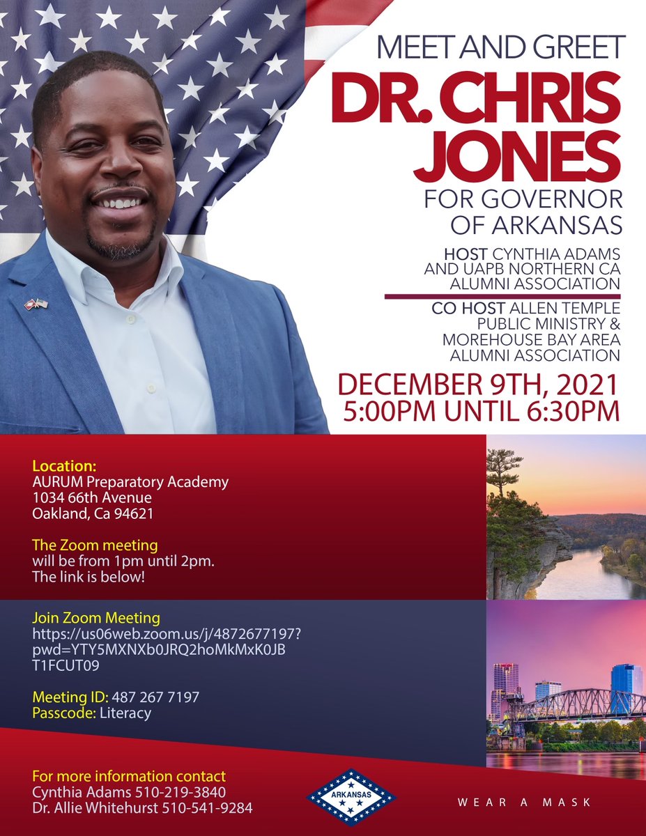 Morehousemen's tweet photo. SPREAD THE WORD!
Candidate Chris Jones launched his campaign for the governorship of Arkansas with ad: https://t.co/Er90NmXDJ0. A physicist, nuclear engineer, urban planner &amp; pastor. The Pine Bluff native &amp; Morehouse alum is a husband &amp; father. 
register: https://t.co/amOI4gHxtj https://t.co/0au0SVDjtM