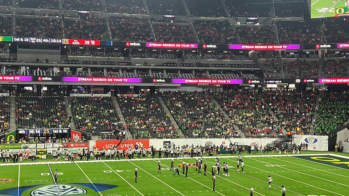 Oregon fans leaving earlier than they hoped.   #goUtes #UtahFootball #RoseBowl