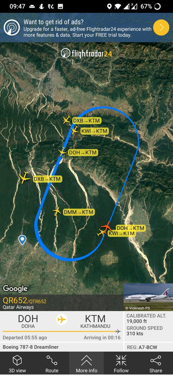 FlierNepal's tweet photo. @flightradar24 Nepal's airspace is interesting now. https://t.co/dHGLiCUkAt