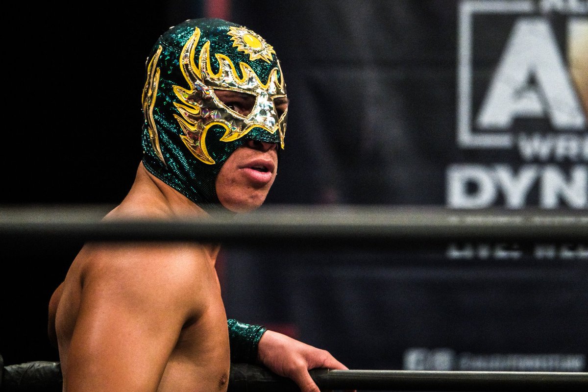 Alexcraiggh's tweet photo. The future of AEW @FuegoDelSol ☀️ 

Only a matter of time a rocket is strapped to his back! https://t.co/2dMd9dI5zK