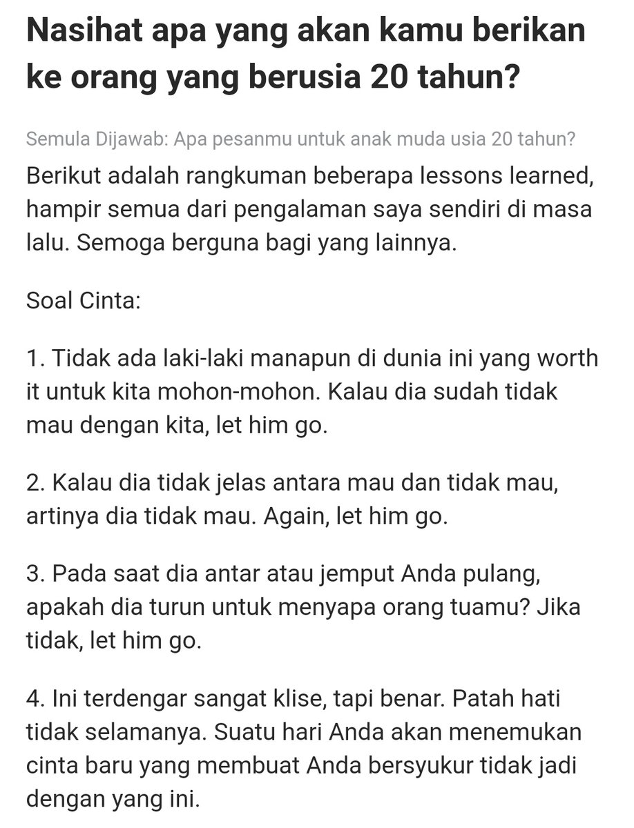 Ngena banget nasehat mbak ini