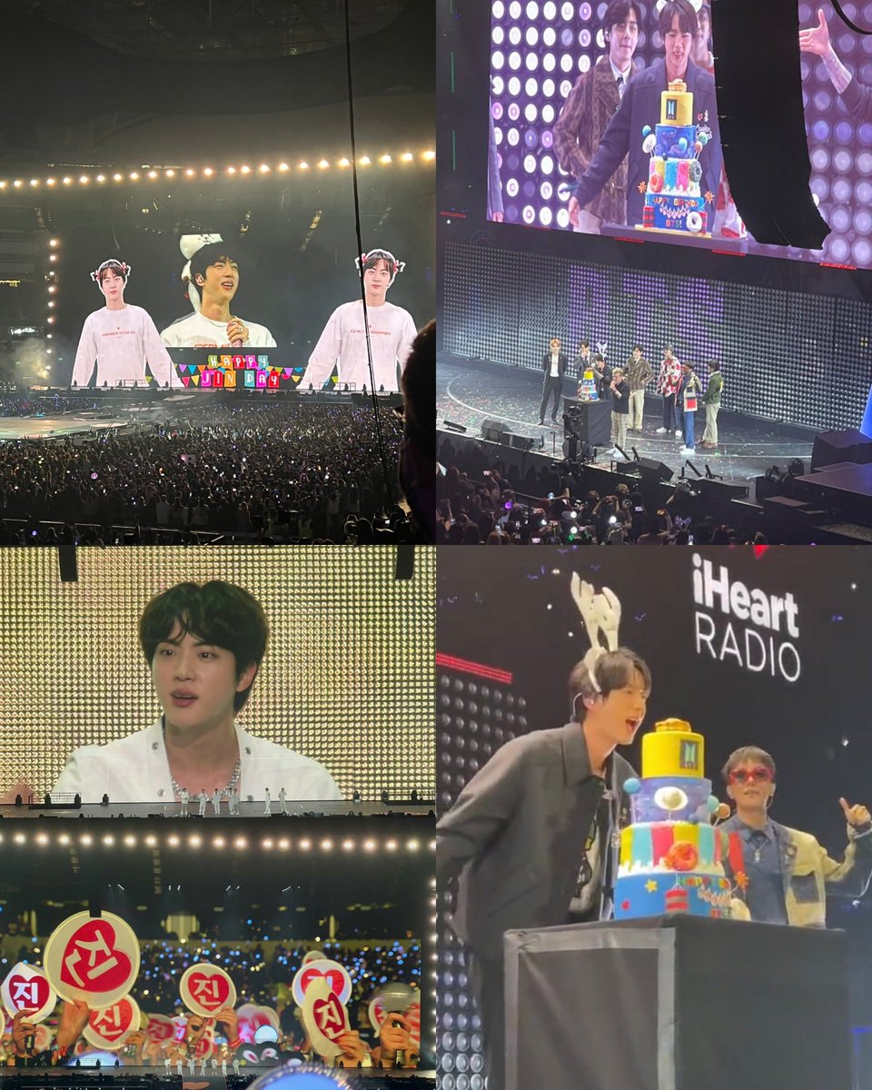 dailyskjnselca's tweet photo. Seokjin celebrating his 29th birthday with armys #BTSJIN 

CONCERT                        JINGLEBALL https://t.co/uN4MXb0PI2