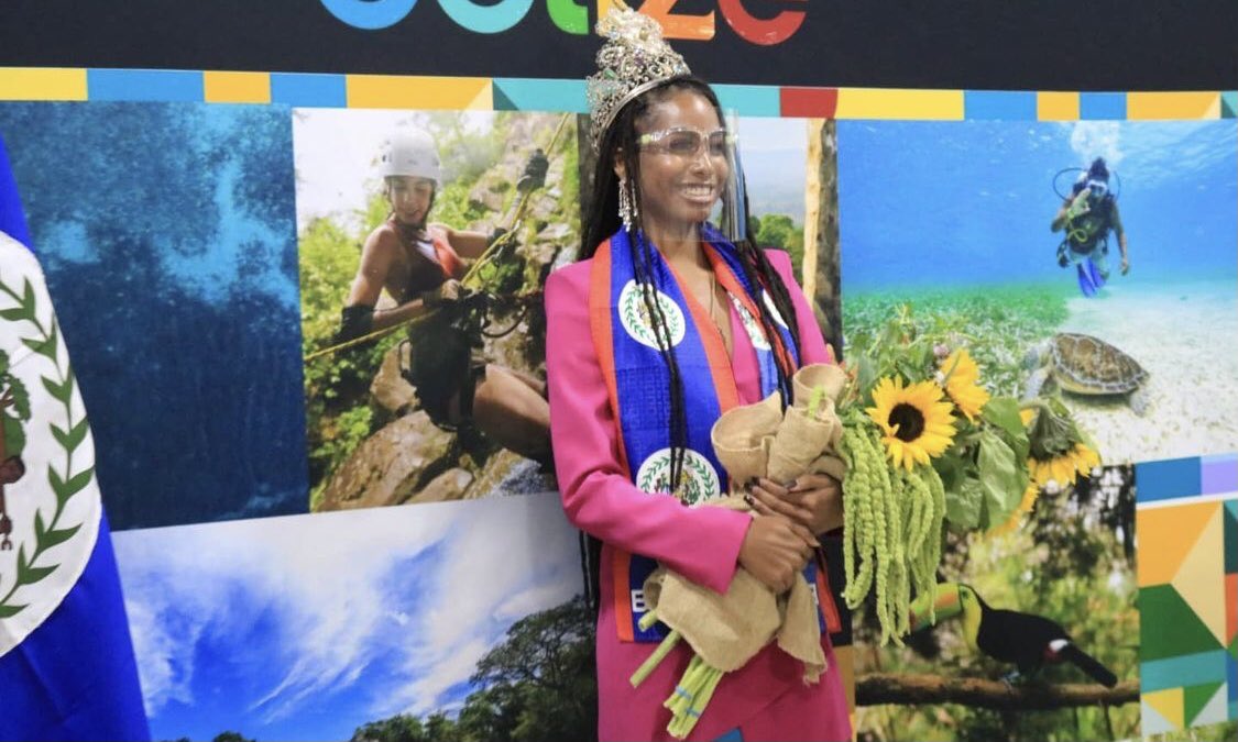 MissEarth's tweet photo. #MissEarth 2021 Destiny Wagner was warmly welcomed by Hon. Andre Perez, Minister of Blue Economy &amp; Civil Aviation, his CEO Kennedy Carrillo, joined by Mayor Bernard Wagner &amp; councilors of the Belize City Council, staff of the Belize Tourism Board &amp; the Wagner Family, to #Belize. https://t.co/hc0J54yLuW