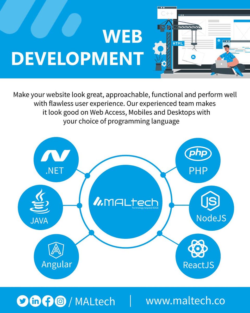 MAL_techs's tweet photo. Gives you the most approachable and functional #webdesign with your desired #programming language.
Visit us: https://t.co/iyCNPsi0jf
#maltechs #webdevelopment #webtechnologies #developer #coding #dotnet #php #java #nodejs #angular #reactjs #backend #UI #frontend #ITservices https://t.co/rw4OQIT6kb