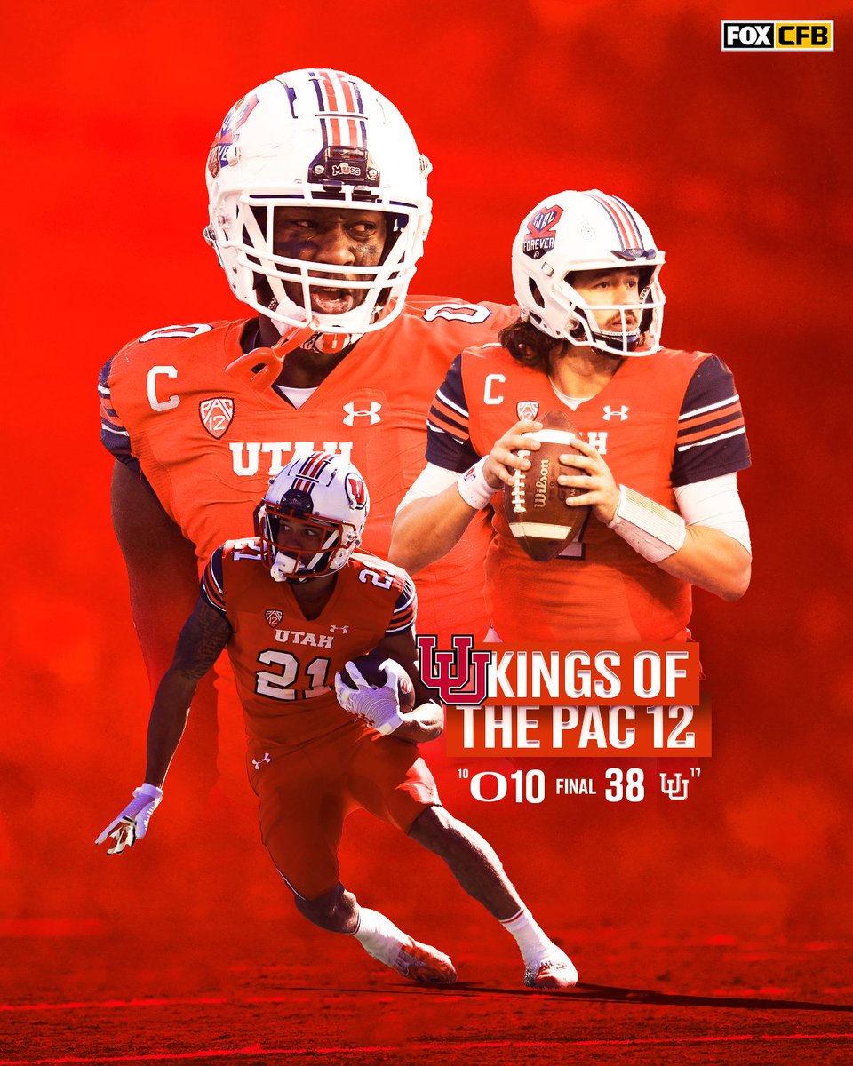CFBONFOX's tweet photo. 🔥 @PAC12 CHAMPS

@Utah_Football dominates Oregon and books their ticket to the Rose Bowl 🌹 https://t.co/mwJjXAwfBa