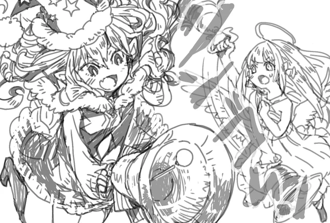 ナノちゃんのイベント楽しい〜!!!こういう穏やかで賑やかなイベント、好きです!!😘🎶
育成カードのナノちゃんが大きなベルを持ってたので、通りすがりのベルエンジェルさんに、ベル鳴らしの熱血指導してほしい🥺と言う、妄想を出力しました。? 