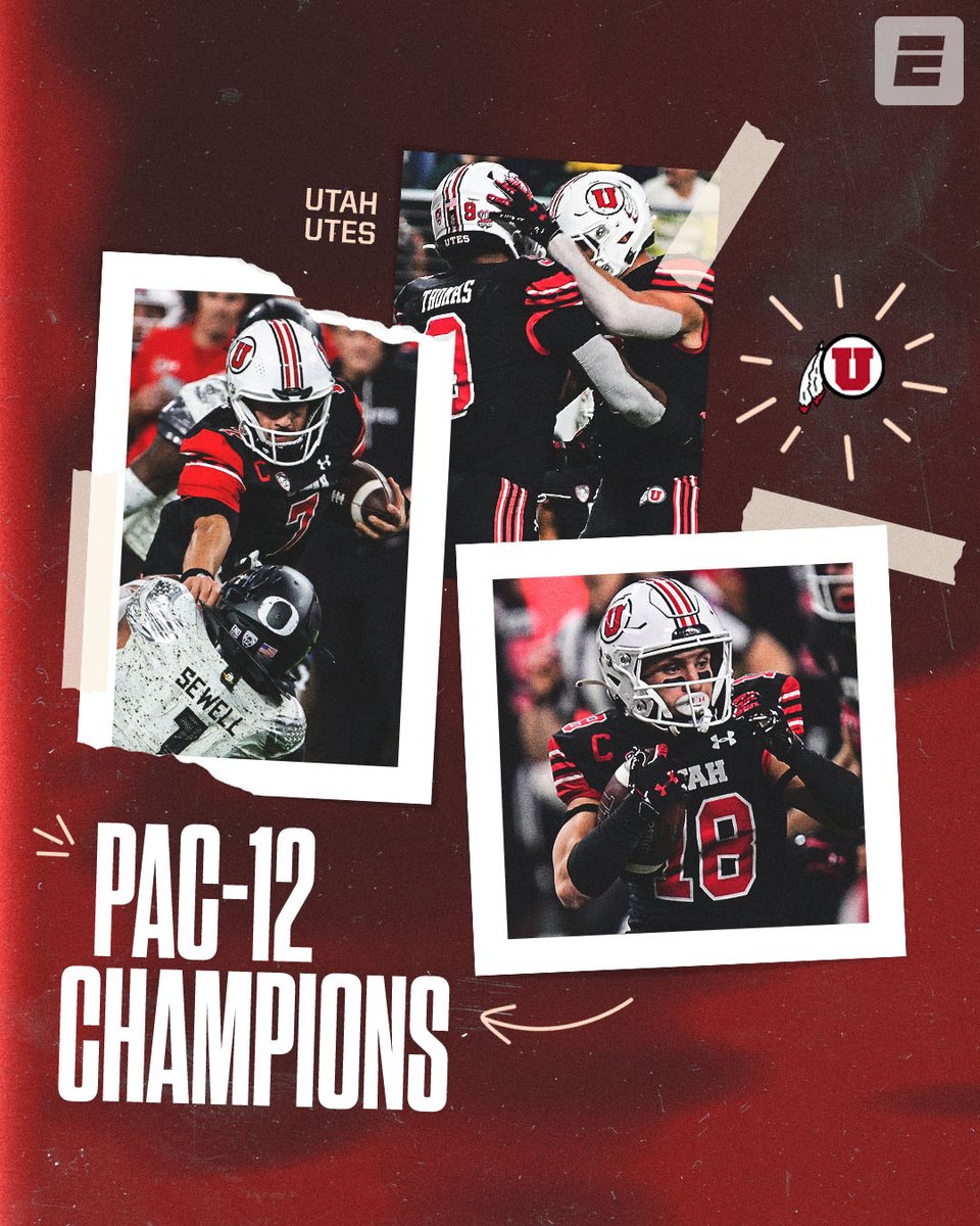 espn's tweet photo. SMELL THE ROSES 🌹

@Utah_Football beats Oregon 38-10 to earn its first Pac-12 title and a trip to the Rose Bowl 🙌 https://t.co/dRH7kym9xK