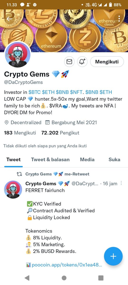 cewekmaniz14's tweet photo. @chitaglorya__ @DaCryptoGems Bismillah .. Done ka 🤲🏼 semoga rezeki anak ku aamiin . https://t.co/XQM7m1dNnb