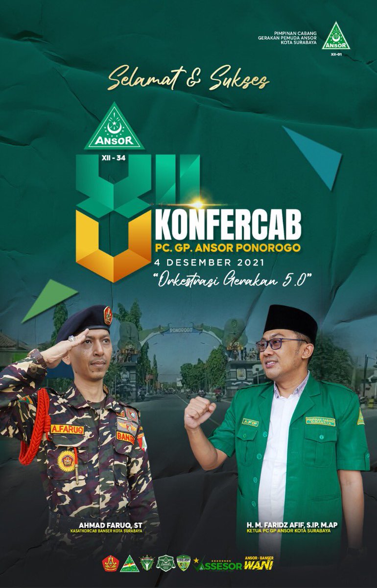 selamat dan sukses <a href="/ansorponorogo/">GP Ansor Ponorogo</a> 

<a href="/Official_Ansor/">Gerakan Pemuda Ansor</a> <a href="/pwansorjatim/">PW GP Ansor Jatim</a>