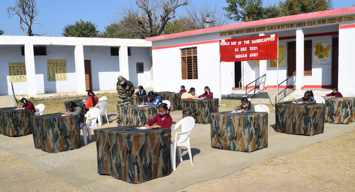 SakeenaBegum10's tweet photo. #IndianArmy Indian army organised a social welfare lecture in school .
For handicap children .
#macg 
#MoneyHeist5 
#ドヨンちゃんおめでトントン 
#JINDAY 
#WayV 
#JammuAndKashmir https://t.co/c0Ipgsmunf