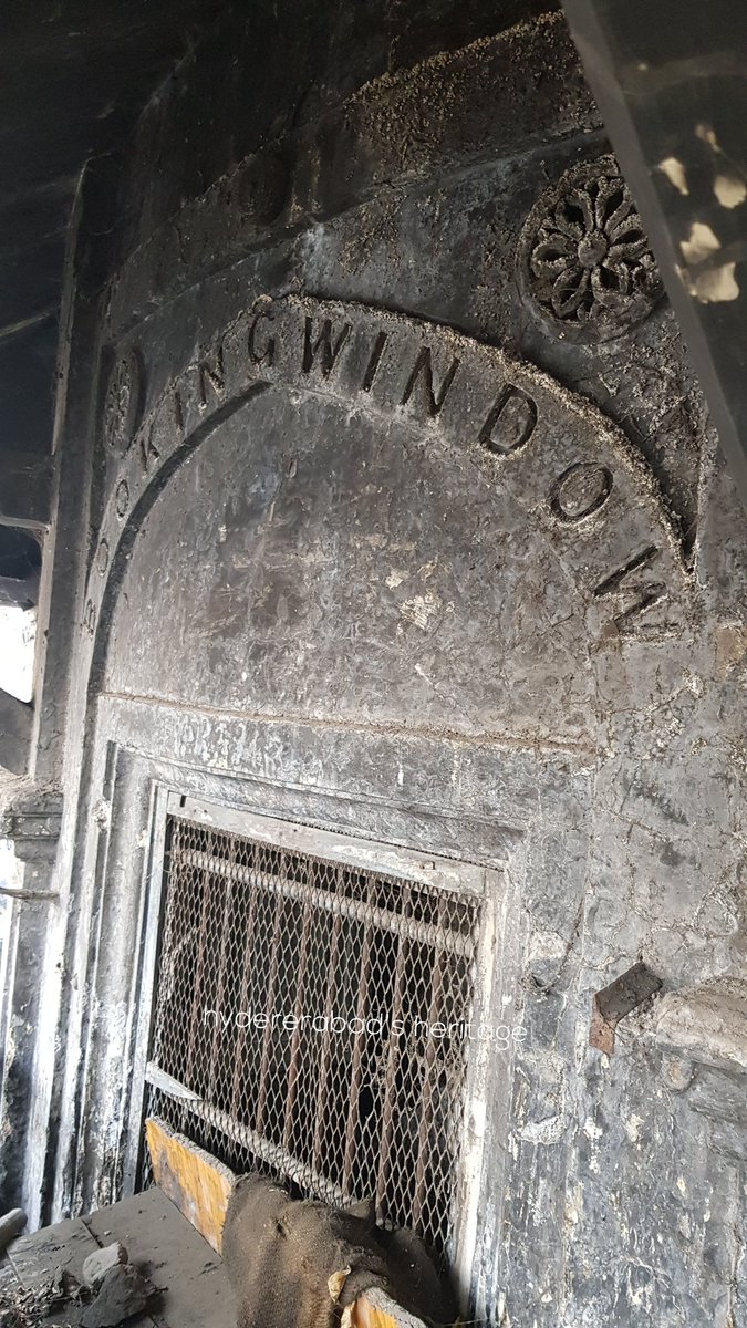 hydheritage_'s tweet photo. Original ticket booking counter of  James Street railway station still  exists,half sunken in debris,in a state of despair,served lakhs of commuters. In 1951 NSGR (Nizam State Guaranteed Railways) merged with Central Railways. please restore.@arvindkumar_ias @drmsecunderabad https://t.co/OoqizO2uMi