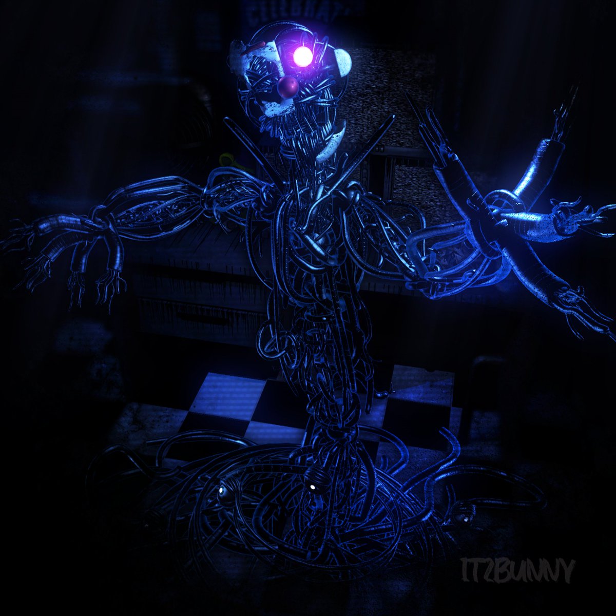 bunzsito's tweet photo. [C4D] The Endings 🎂

Good Night Band !! ( ･ω･) 💙

Models by Scott Cawthon - SWS - Illumix

Edits by 🐰👑

#fnaf #fnaf2 #witheredanimatronics #poster #fnaffanart #3dart #photoshop #fnaf3 #3dmodeling #rendering #posters https://t.co/mmUkObcLGG