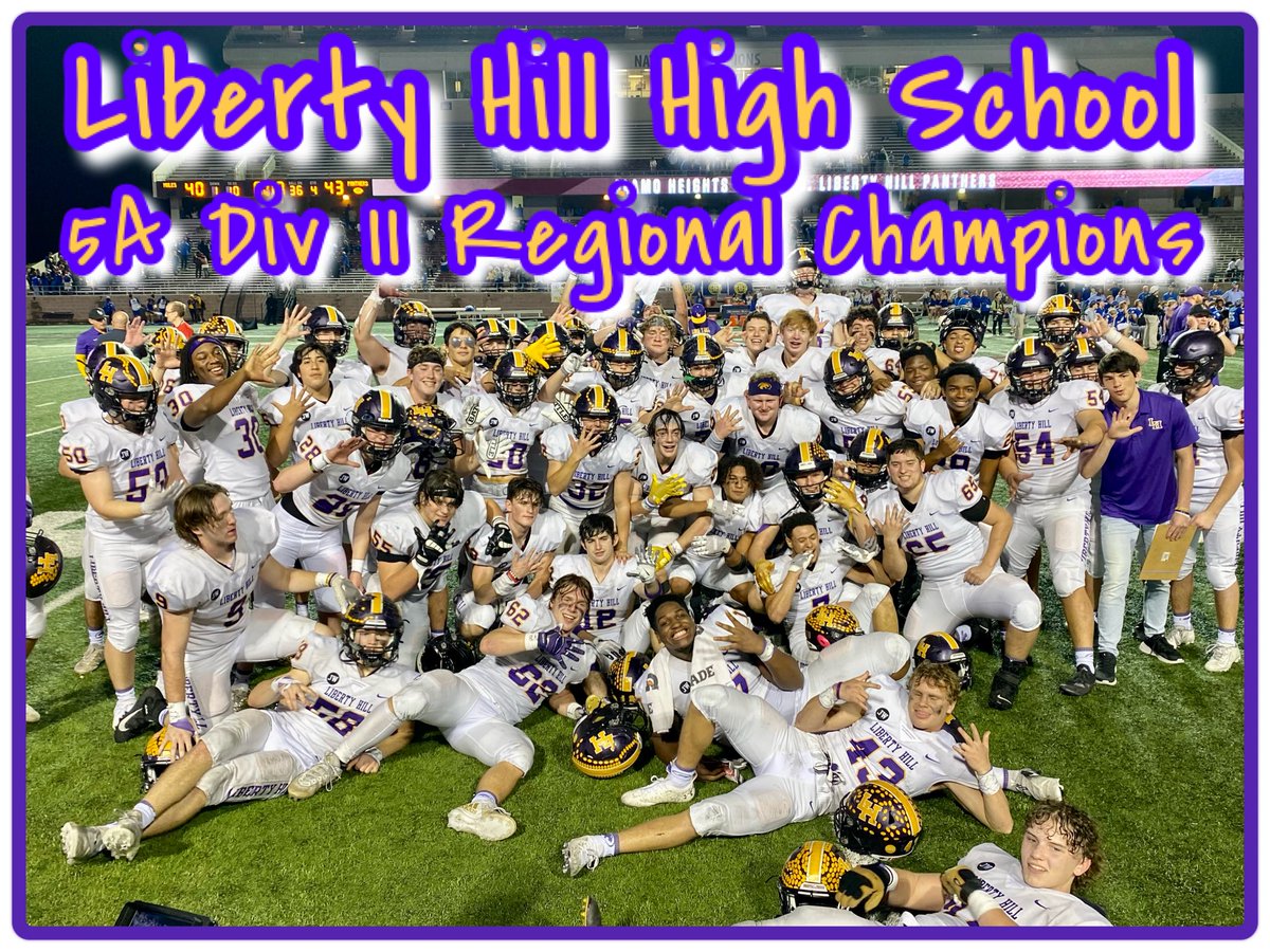 Jonathan Bever (@beverjonathan1) on Twitter photo #Brotherhood at its finest! Your <a href="/LH_Panthers_FB/">Liberty Hill Football</a> defeat Alamo Heights 43-40! OUTSTANDING game Panthers! 👏🏼 #regionalchampions #statebound #Brotherhood at its finest! Your <a href="/LH_Panthers_FB/">Liberty Hill Football</a> defeat Alamo Heights 43-40! OUTSTANDING game Panthers! 👏🏼 #regionalchampions #statebound