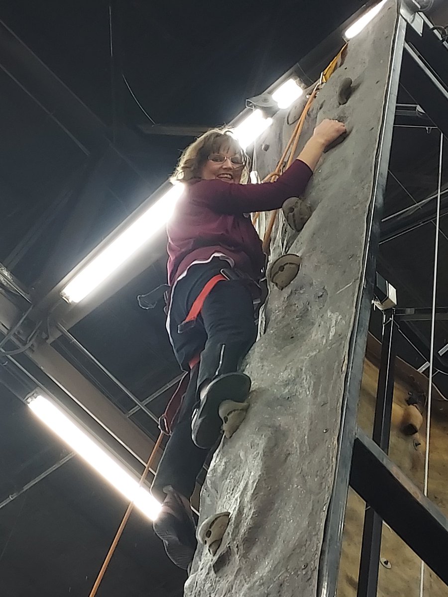 Kristin took on the Adaptive climbing wall at #AbilitiesExpo Dallas 
Are you inspired? Check out this and other great resources tomorrow after learning All About Service Dogs.
#adaptiveclimbing 
@AbilitiesExpo