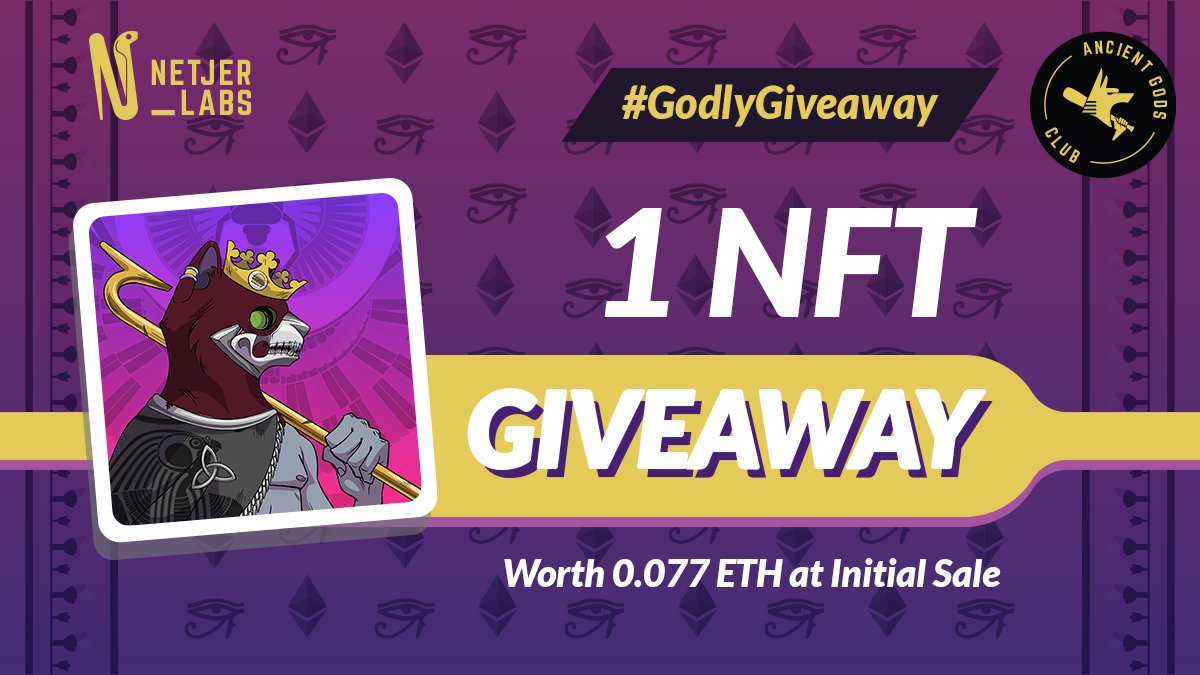 AncientGodsClub's tweet photo. Celebrating 10k Twitter Followers, we are proud to present:

-= #NFT #GodlyGiveaway =-

How to Win:
1⃣ Like &amp; RT 📌
2⃣ Join Discord: https://t.co/x0zXHSWg37
3⃣ Invite 3 Friends to the Server

Winner will be announced on Discord after hitting 3k members

#NFTGiveaway #NFTCommunity https://t.co/qetl7bsJvf