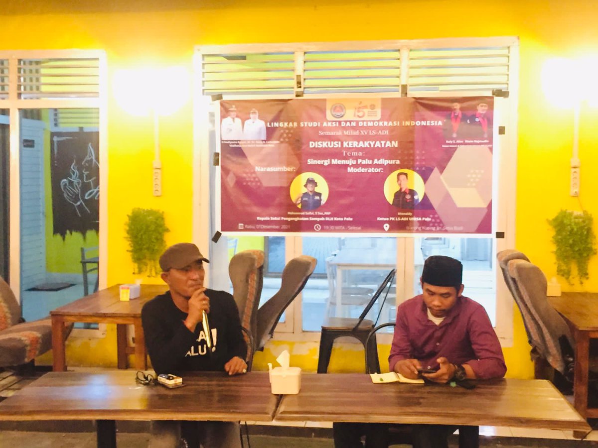 lsadipalu's tweet photo. Diskusi Kerakyatan "Sinergi Menuju Palu Adipura" dalam rangkaian Semarak Milad XV LS-ADI. https://t.co/CG8Gkv7Wdk