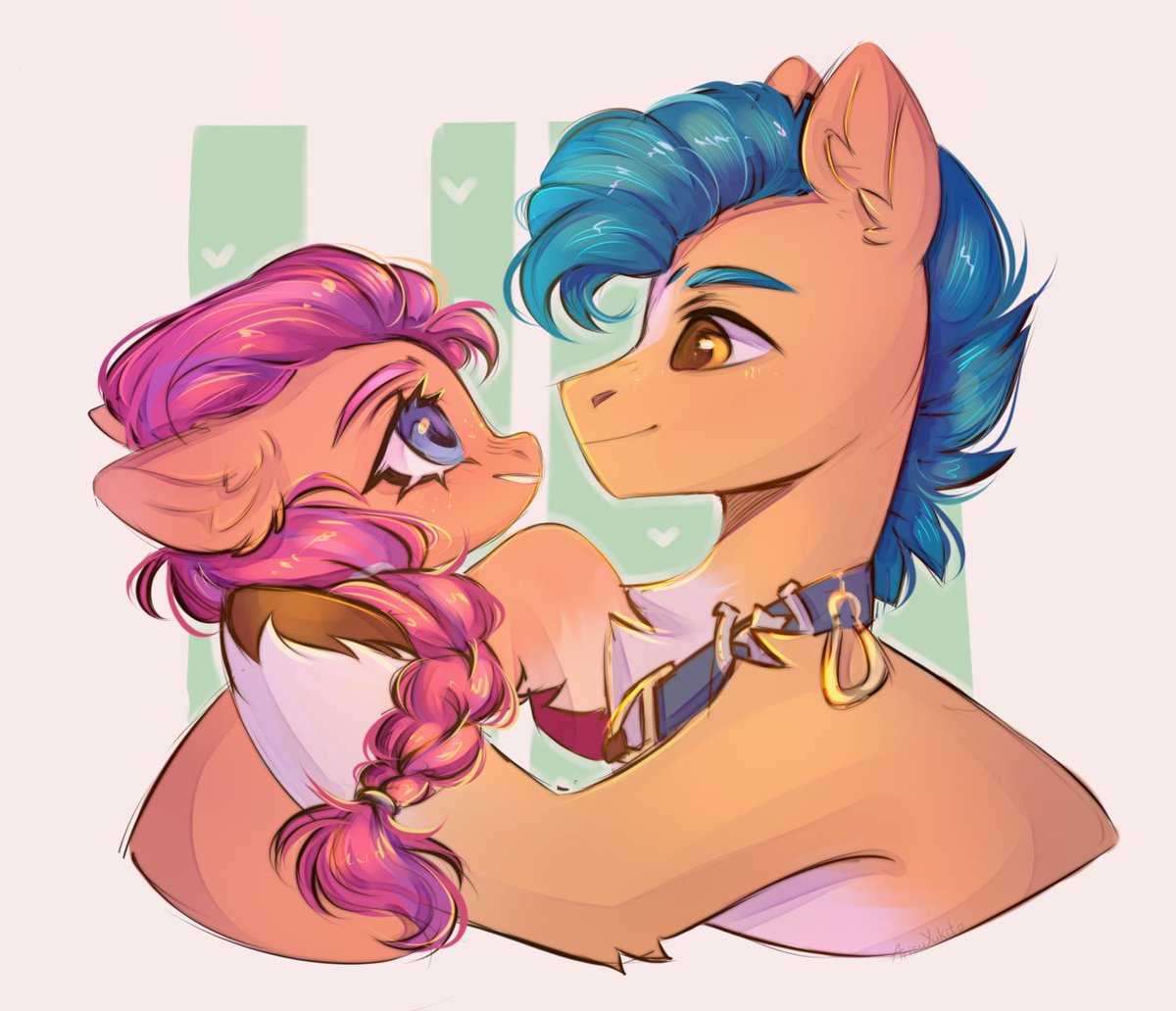 #Mlp #Pony #Brony #HitchTrailblazer #Art #NewGeneration #Gen5  #Hitch #SunnyStarscout #Sunny