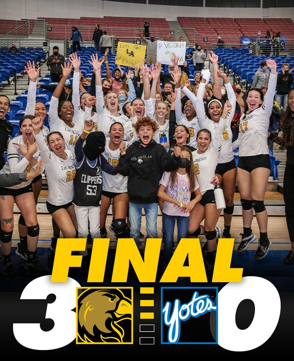 For the first time since 2016, #CalStateLA volleyball has defeated Cal State San Bernardino and will be moving on to the West Region Final tomorrow night against Western Washington! 🙌