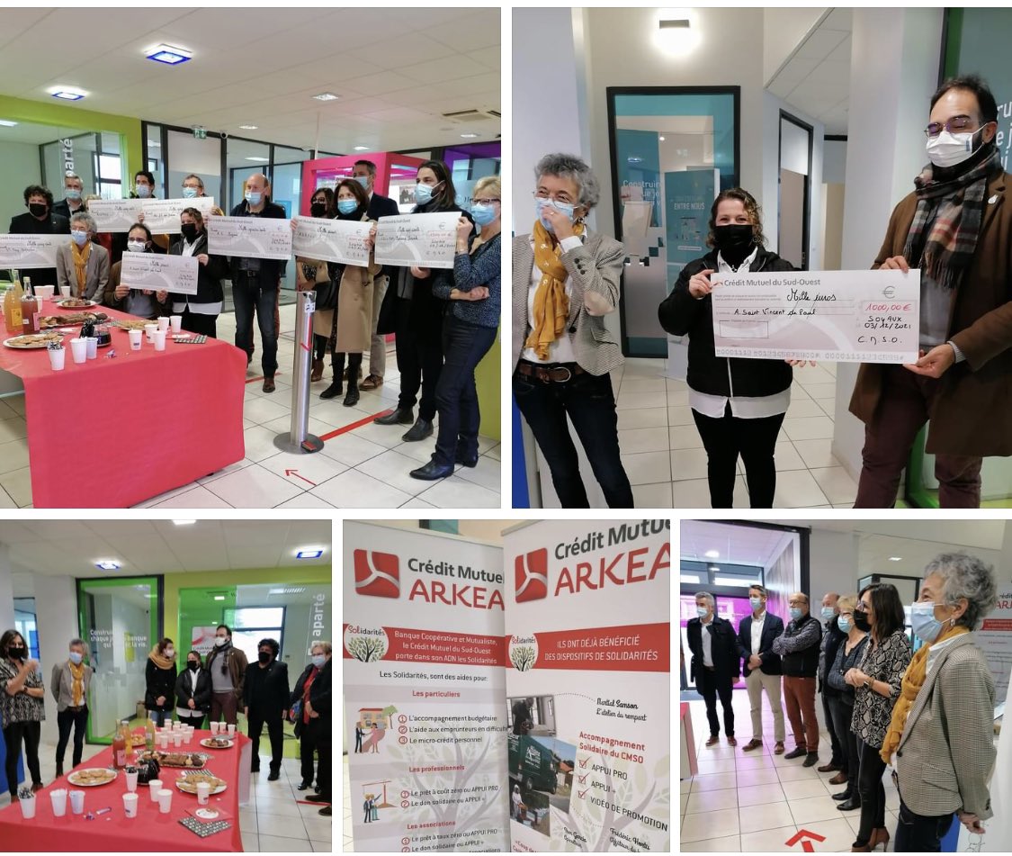 Café Solidaire au CMSO à Soyaux. 
« Les Compagnons d'Ozanam de la Société de Saint Vincent de Paul remercient le Conseil d'administration, leur Présidente, madame Isabelle Clerc et leur Directrice, madame Sabrina Le Dantec. » #solidaritesCMSO <a href="/CMSudOuest/">CMSudOuest</a> <a href="/WeAreArkea/">WAA|Actus</a>