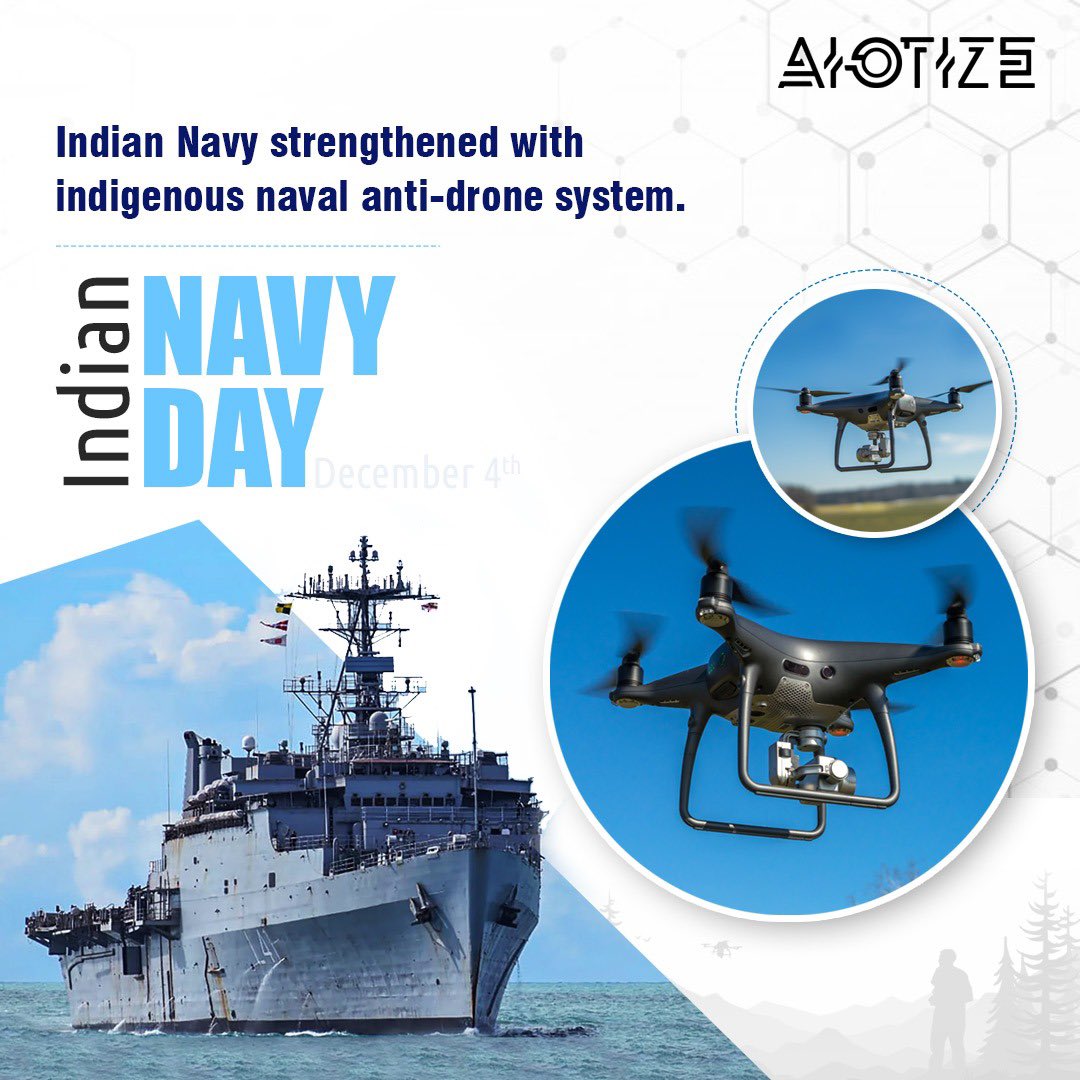 aiotize's tweet image. Our heart swells with pride to see @IndianNavy getting stronger day by day. Last year, Indian Navy inducted two Predator Drones on lease from USA General Atomics.
Drones have been used extensively for coastline surveillance and for flying operations as well.
#NavyDay #Drones